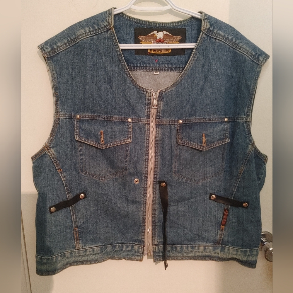 Harley-Davidson denim vest size XXL